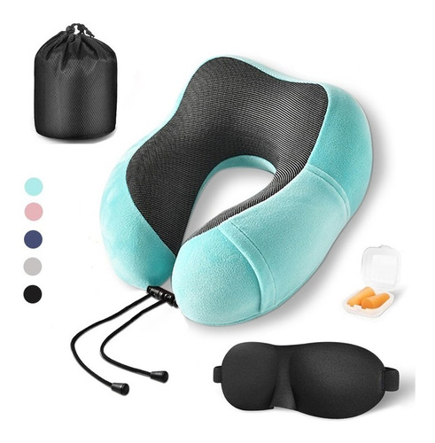 Almohada De Viaje 100% Espuma Viscoelástica Cuello