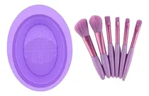 Comprar Kitx5 Brochas Para Maquillaje + Limpiador Brochas