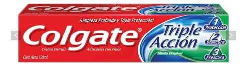 Colgate Triple Acción Crema Dental Anticaries 4pz De 150ml