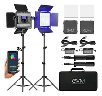 Comprar Kit Luces Iluminación Para Estudio Fotográfico GVM 800D 3200K 5600K Cri 97+ Montaje Bowens Foco Iluminación Continua Ideal Para Eventos Fotografía Grabación Youtube Vlog Tiktok Twitch Control por App