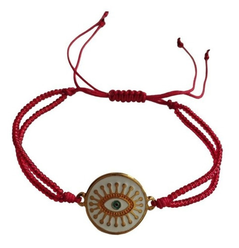 Pulsera  Manilla Con Mostacilla Y Dije Ojo