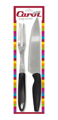 Imagen 1 de 5 de Set Para Asado Carol Tenedor Asador + Cuchilla Chef 20 Cm