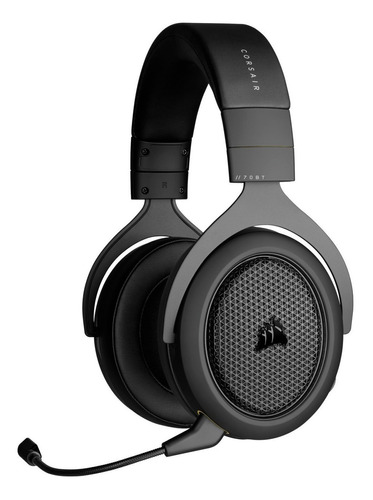 Fone de ouvido over-ear gamer sem fio Corsair HS70 Bluetooth preto