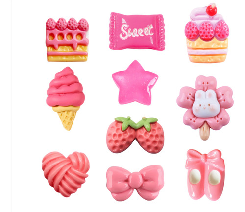 Charms X Más 1.000 Piezas(charms+apliques)+caja Organizadora