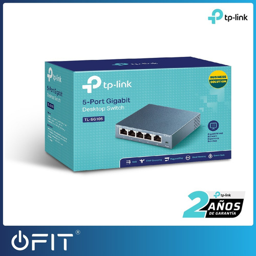 Imagen 8 de 10 de Switch Tp Link Tl-sg105 5 Puertos Gigabit Mbps Metal