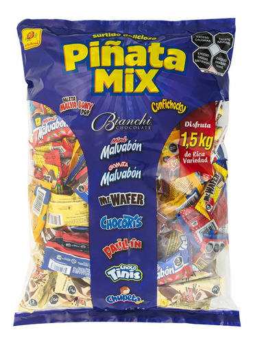 Bolo Piñata Mix Surtido De Chocolates De La Rosa 1.5kg