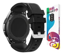 Comprar Pulseira De Silicone Fivela Prata Marca 123smart 22mm Compativel Com Samsung Galaxy Watch 46mm R800 Gear S3 Classic Frontier Galaxy Watch 3 45mm Gear 2 Hitwear Psw02pm Gt 2 Gt 3 Gt 4 46mm - Cor Preto
