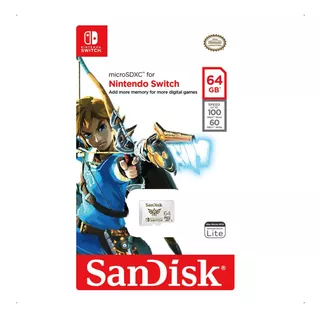 Cartão Memória Sandisk64gb Nintendo Switch Micro Sd Original