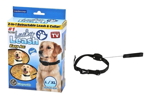 Collar Cuerda Retráctil Magnética Para Perro Lucky Leash 