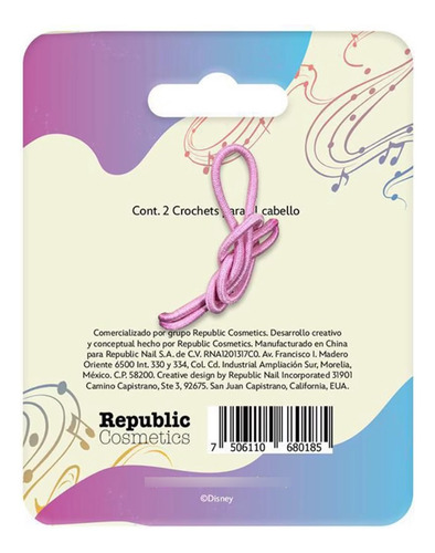 Set De 2 Ligas Para El Cabello Disney Princesas Ariel Minnie