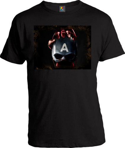 Remera Capitan America Casco - Ok Creativo