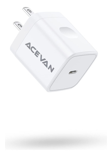 Acevan - Cargador Rpido Para iPhone 13 12 De 20 W, Usb C, Ca