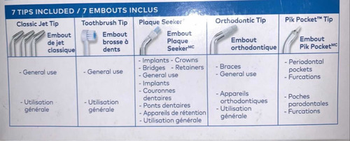 Imagen 2 de 4 de Waterpik Water Flosser Irrigador Dental. Odontólogia