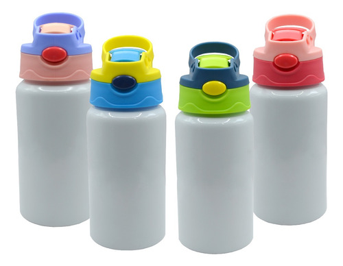 4 Termos Infantiles De Sublimación Para Agua 500ml
