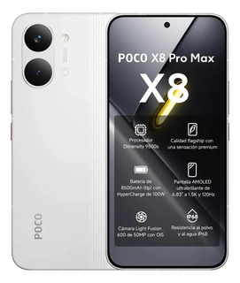 Xiaomi Celular Poco X8 Pro Max 12gb Ram 512gb Rom Blanco