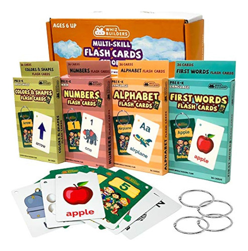 144 Tarjetas Flash Para Niños Pequeños De 2, 3, 4,