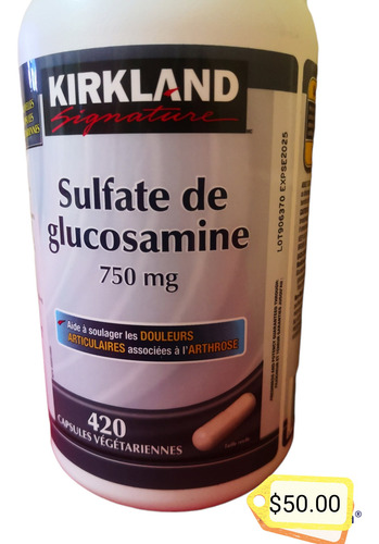 Imagen 1 de 1 de Vendo Glucosamina 750mg. Frasco De 420 Cápsulas