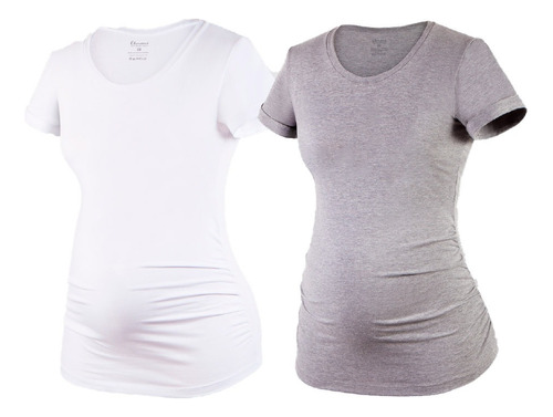 Pack De 2 Camisetas Básicas Maternas Para Embarazadas
