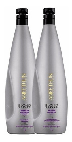 Kit Aneethun Shampoo Blond 1l E Mascara Blond 1 L Desamarela