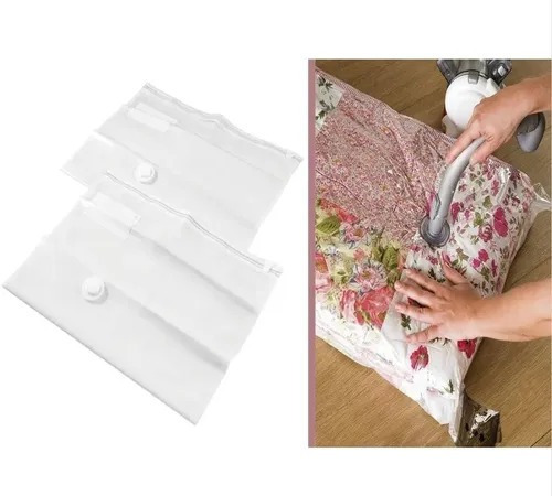 Imagen 5 de 5 de 12 Bolsas Al Vacio 50x60 Comprimir Ropa Ahorra Espacio