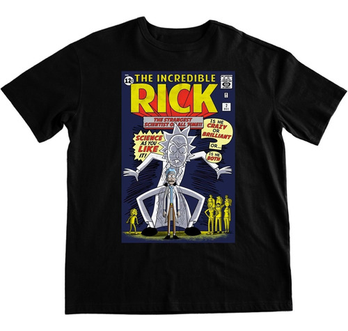 Polera Estampada De Algodón Rick And Morty Ilustracion Arte 