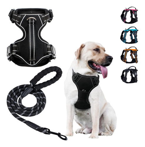 Arnés Para Perro Sin Tirones Con Mango Contrl Juego De Corr