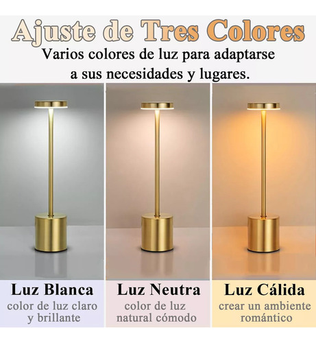 Lámpara De Mesa Con Touch Recargable Usb Led Decorativas