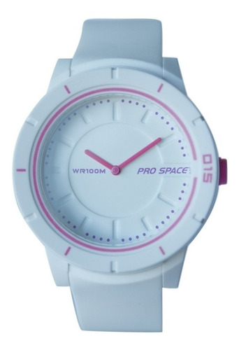 Reloj Pro Space Mujer Caucho Blanco Fucsia Psd0115-anr-4a