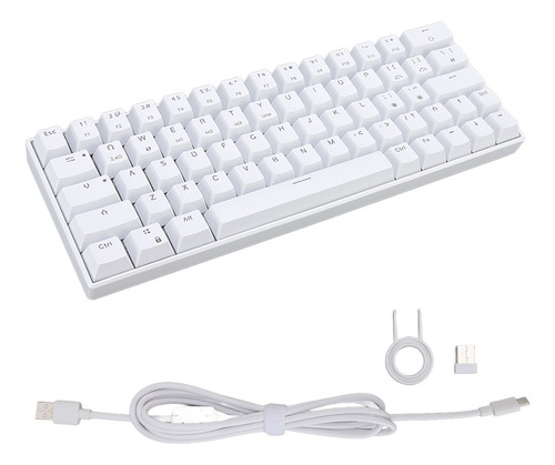 Teclado Com Fio Mecânico De 64 Teclas Sem Fio 2.4g Bt3.0 5.0
