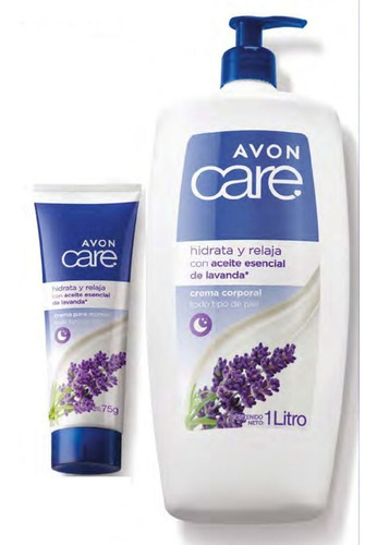 Avon Care Crema Corporal  Lavanda 1 Litro + Crema De Manos