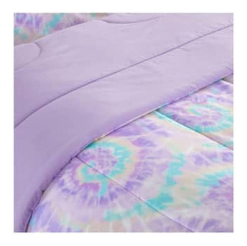 Set De Cama 3 Pzs Edredón Almohada Infantil Lila