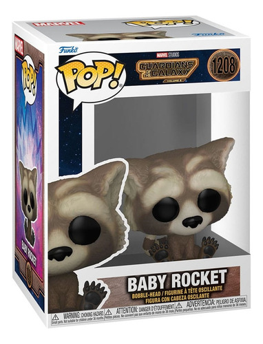 Figura de acción Baby Rocket Guardians of the Galaxy: Volume 3 67516 de Funko Pop!