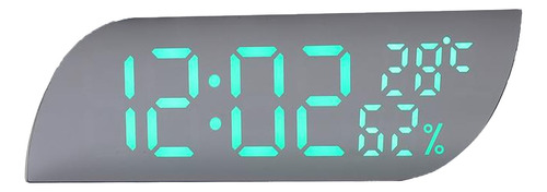 Reloj Despertador Digital Snooze Con Espejo Led, Enchufe Usb