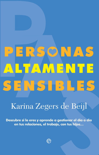 Personas Altamente Sensibles - Zegers De Beijl,karina