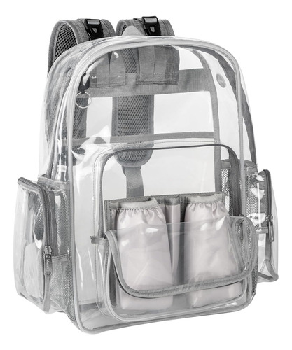 Mochila Pañalera Transparente Multifunción Bolso Para Bebé Grande Y Resistente Con Correas Para Cochecito Color Gris Ideal Para Mamás Niñas Y Niños 1047 Matein