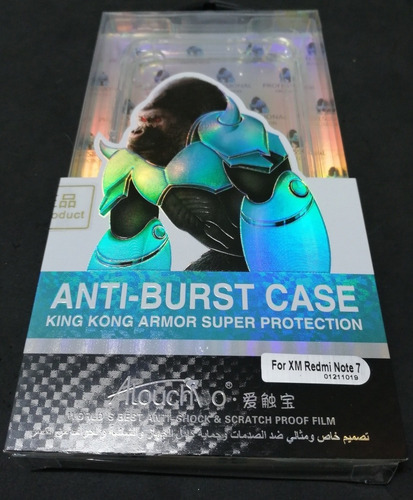 Forro Protector Xiaomi Redmi Note 7 + Vidrio Gorilla Glass