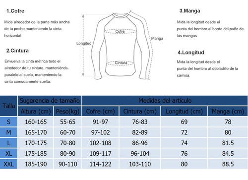 Camisa Hombre Deportiva Manga Larga De Protección Solar