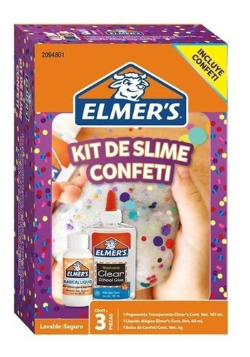 Elmer´s Kit De Slime Confeti X 3 Piezas / 2094801