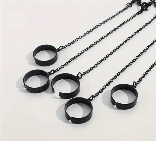 comprar Conjunto De Anillos De Cadena De Dedo Punk Gótico