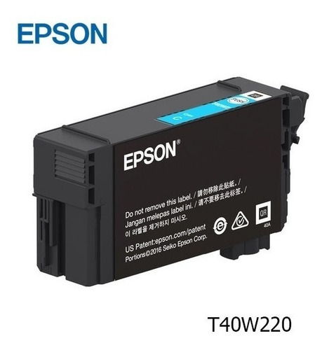 Imagen 1 de 1 de Tinta Epson Cyan 50 Ml T40w2 Plotter T3170 | T5170.