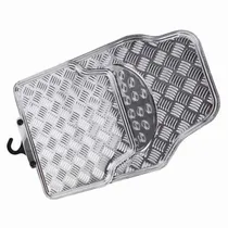 Comprar Alfombras Goma Auto Color Cromo Cromado Silver 4 Pzs T90
