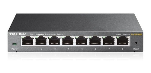 Imagem 2 de 2 de Switch 8 Portas Tp-link Tl-sg108e Gerenciável Gigabit