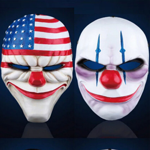Imagen 1 de 3 de 2x1 Mascara Payday Payaso Clown Acabado Perfecto Halloween