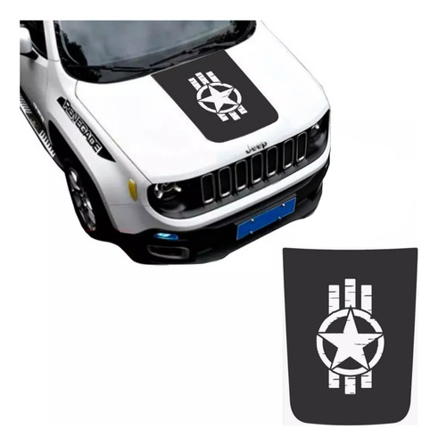 Adesivo Capo Jeep Renegade Estrela - Preto