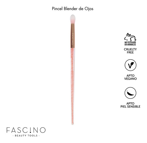 Imagen 7 de 10 de Set 6 Brochas Y Pinceles De Maquillaje Glitter Fascino