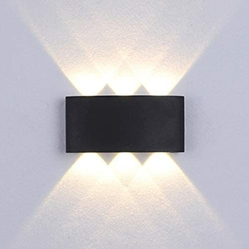 Imagen 1 de 3 de X2 Foco Led Aplique Pared 6 Leds Luz Fría/cálida Exterior