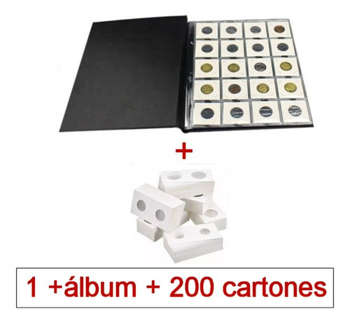 Álbum Para 200 Monedas + 200 Cartones 5x5 Envío Gratis