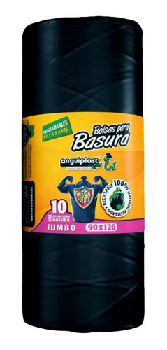  5 Packs Bolsa Negra P/basura 90 X 120 Jumbo Gruesa