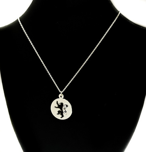 Conjunto Cadena Plata 925 Medalla Grabado De Game Of Thron 