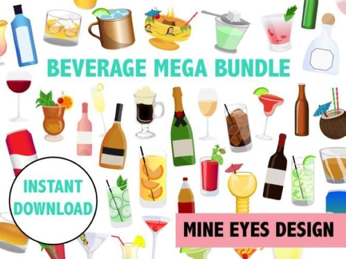 Kit Imágenes Digitales Bebidas Tragos 1965356